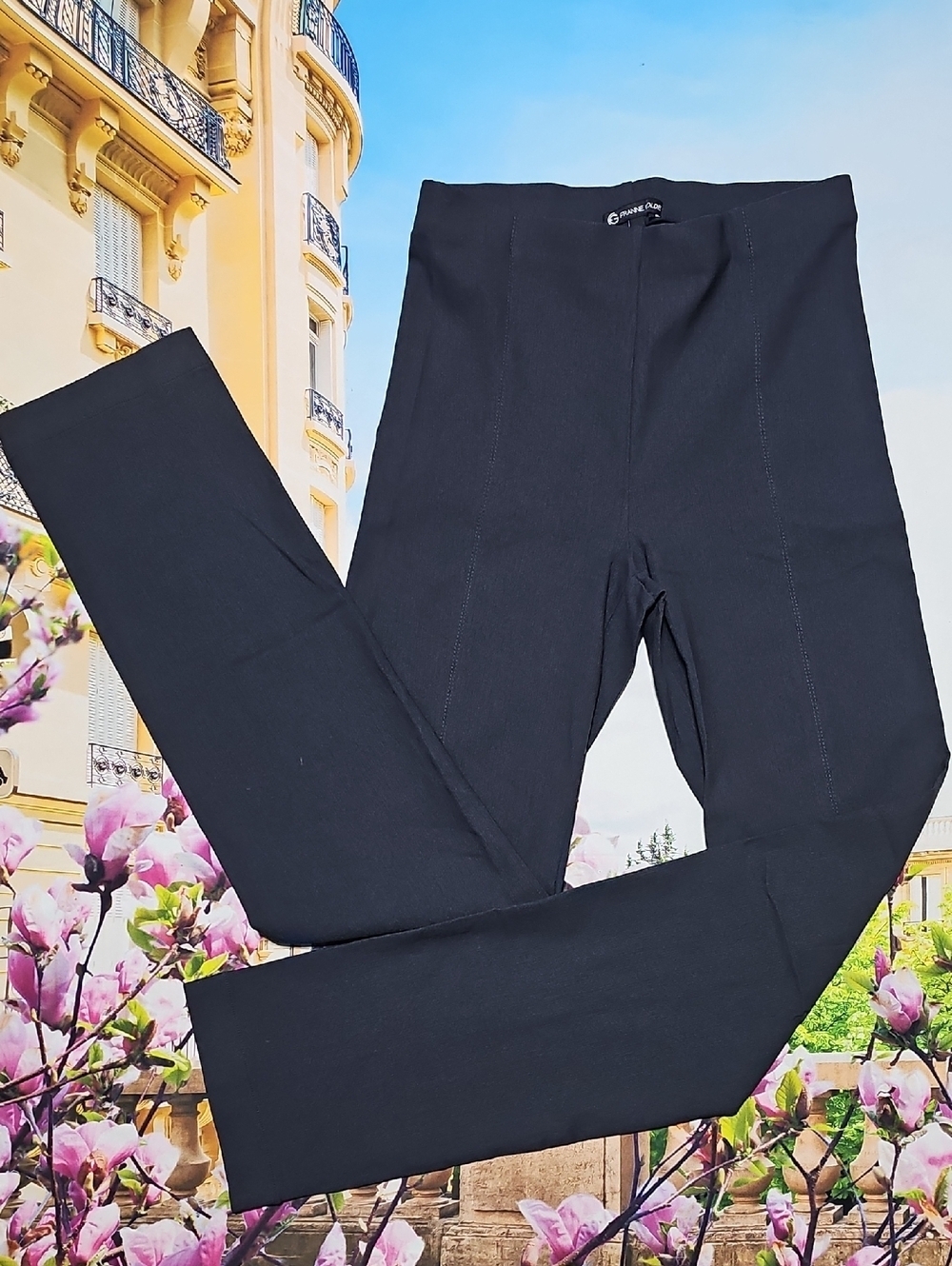 Franne Golde All Season Magic Pants Charcoal Gray‎ Size 8